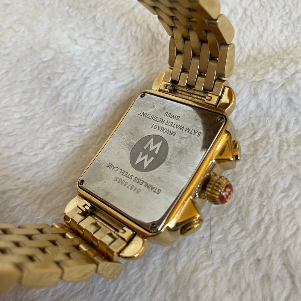 Michele Watch Gold Diamond Deco - Picture 4 of 6